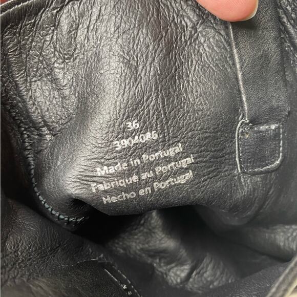 Free People Black Leather Knee High Stevie Boots Heeled Pointed‎ Toe Western 39 - Picture 9 of 9